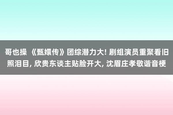 哥也操 《甄嬛传》团综潜力大! 剧组演员重聚看旧照泪目, 欣贵东谈主贴脸开大, 沈眉庄孝敬谐音梗