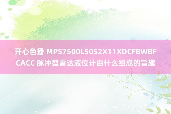 开心色播 MPS7500L50S2X11XDCFBWBFCACC 脉冲型雷达液位计由什么组成的旨趣