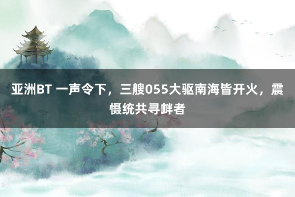 亚洲BT 一声令下，三艘055大驱南海皆开火，震慑统共寻衅者