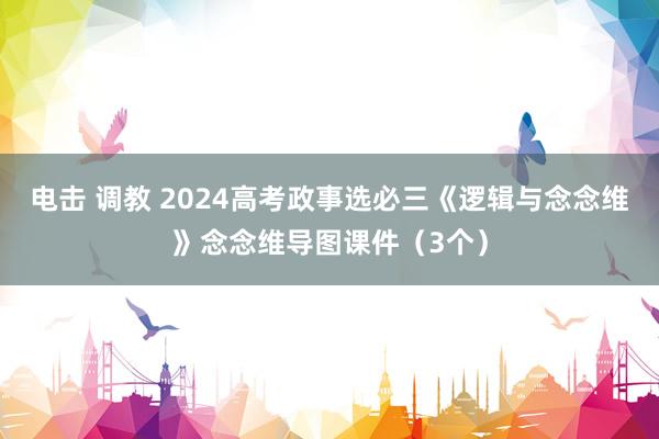 电击 调教 2024高考政事选必三《逻辑与念念维》念念维导图课件（3个）