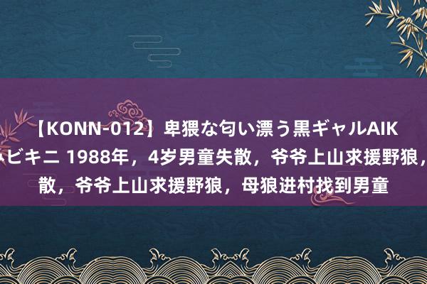 【KONN-012】卑猥な匂い漂う黒ギャルAIKAの中出しグイ込みビキニ 1988年，4岁男童失散，爷爷上山求援野狼，母狼进村找到男童